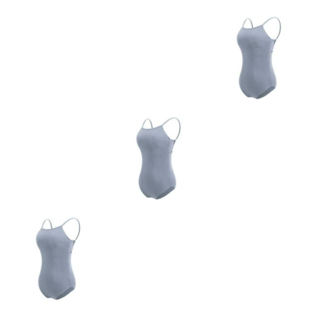 Sonducket Traje de baile Leotardo de ballet Traje de baile Forma del cuerpo Accesorios de dama Entrepierna cerrada Ropa de gimnasia Gris claro Type1 NO1