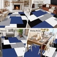 thumbnail image 5 of Navy Blue Grey Black Geometric Area Rug 5x7 FT,Non Slip Bedroom Throw Carpet,Middle Century Art Abstract Aesthetics Washable Soft Floor Carpet Non-Shedding Rug for Dining Room Bedside Classroom Desk, 5 of 9