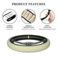 thumbnail image 5 of Lsque Rabbit With Tie Ultra Soft Car Steering Wheel Cover for Women, Standard 15 inch Size for Truck Van SUV Auto, 5 of 8