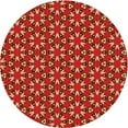 thumbnail image 1 of Ahgly Company Machine Washable Indoor Round Transitional Red Area Rugs, 4' Round, 1 of 7
