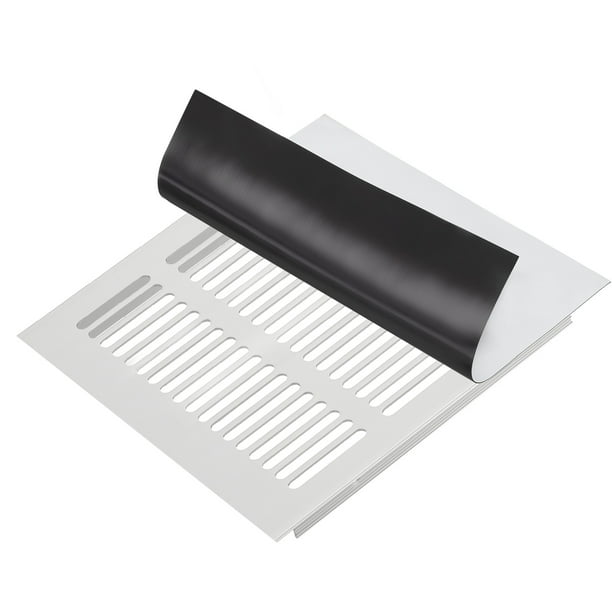 Cubierta de Ventilación Magnética Uxcell, Cubiertas de Registros de Aire de Piso y Pared, Bloqueador de Ventilación Magnético para Hogar RV HVAC Chimenea Horno Blanco 13.7 " x 13.7 "