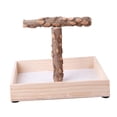 thumbnail image 2 of Bird Stand Parrot Lovebirds Tabletop Bird Playground with Base T Shaped Portable, 2 of 9