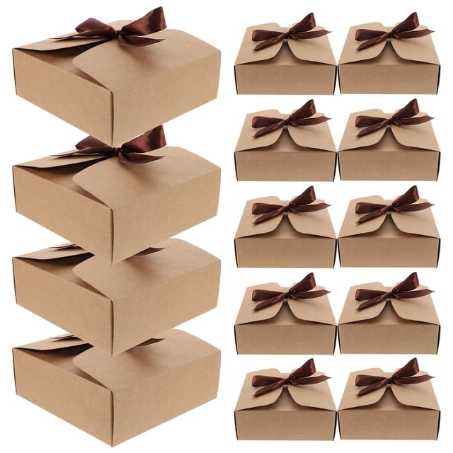 Cajas de regalo de 20 piezas Cajas de regalo de papel Kraft Cajas de embalaje de regalo Cajas cuadradas Cajas de embalaje vacías