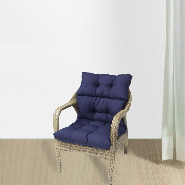 ín de asiento con mechones de color sólido, alfombrilla de respaldo alto para interiores y exteriores, para patio, sillón, ín para asiento de pl Baoblaze cojines de asiento con mechones