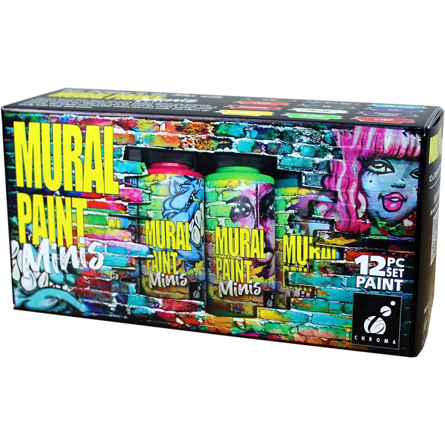 Chroma Mural Paint, 2 oz., 12 Piece Set