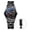 Black, variant on Men's Analog Quartz Stainless Steel Watch: Calendar Triangle Case Luminous Hands Markers Business Watch for Men,3AM