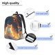 thumbnail image 3 of Disketp Starry Sky Constellation Cat Mochila de Lona Estampada, Mochila Escolar de Viaje Ligera para Estudiantes y Portátil-Medium, 3 of 5