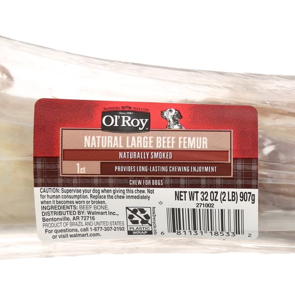 Ol' Roy Natural Large Beef Femur, 1 Pack