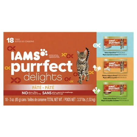 UPC 019014702923 product image for Iams Purrfect Delights 18-Can Variety Pack Canned Cat Food, 3 Oz | upcitemdb.com