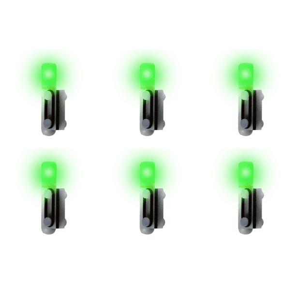 Punta Caña Pescar Que Cambia Color LED Inducción Alarmas Picadura Pez () Verde