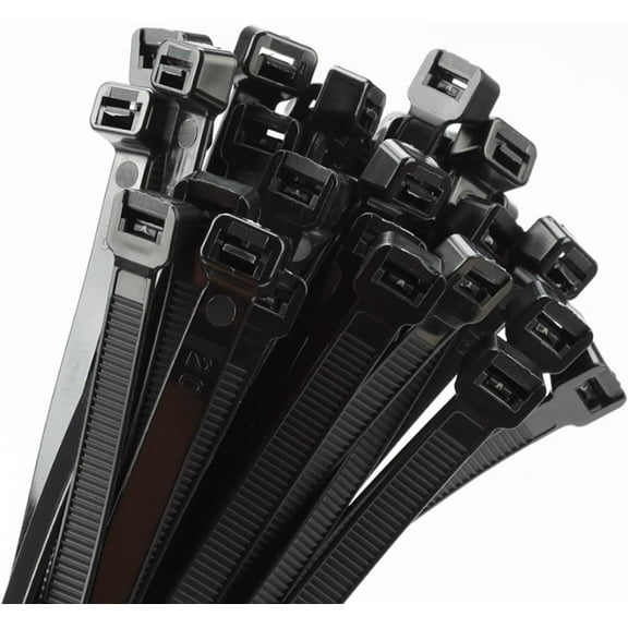 18 inch Black Zip Ties Heavy Duty 100 PACK, 200 LBS Ultra Exclusive Strong Plastic Wire Ties, Large Cable Extra Long Tie Wraps, Indoor and Outdoor UV Resistant