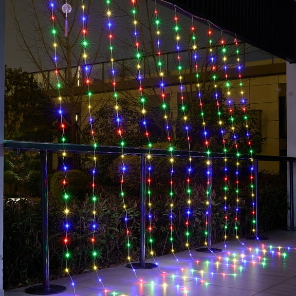 LED light string curtains, new USB remote-controlled colored lights for outdoor flowing curtain lighting and ambiance decoration