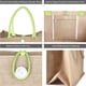 thumbnail image 3 of Nuevo bolso del bolso del hombro de la tendencia un de la bolsa de asas del topetón del color del cáñamo del algodón de la lona, 3 of 6
