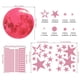 thumbnail image 2 of Pegatinas luminosas Bewildely 435 piezas papel tapiz fluorescente rosa 20cm Luna, 2 of 6