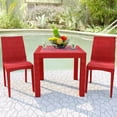thumbnail image 2 of LeisureMod Modern Weave Mace Indoor Outdoor Dining Chair in Red, 2 of 7