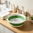 thumbnail image 4 of Portable Foldable Washbasin Large - Compressible Travel Basin for Home Bathroom Kitchen, Plastic, Collapsible Sink Tub, 11.81x3.74in, 4 of 7