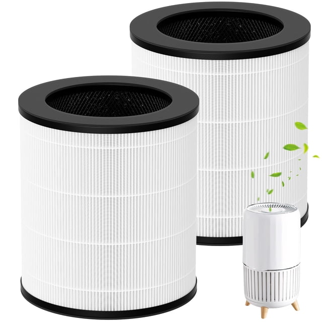 2 Pack AP-T200FL Replacement Filter Compatible with HoMedics AP-T200 AP-T2503 AP-T200-WT Air Purifier, 3-in-1 HEPA Activated Carb