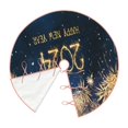 thumbnail image 2 of Daiia Happy New Year 2024 (3) Drawing Merry Christmas Tree Skirt , Xmas Large Lace-up Tree Skirt, Santa Snowflakes Rustic Home Decorations New Year Party Farmhouse Decor-30", 2 of 7