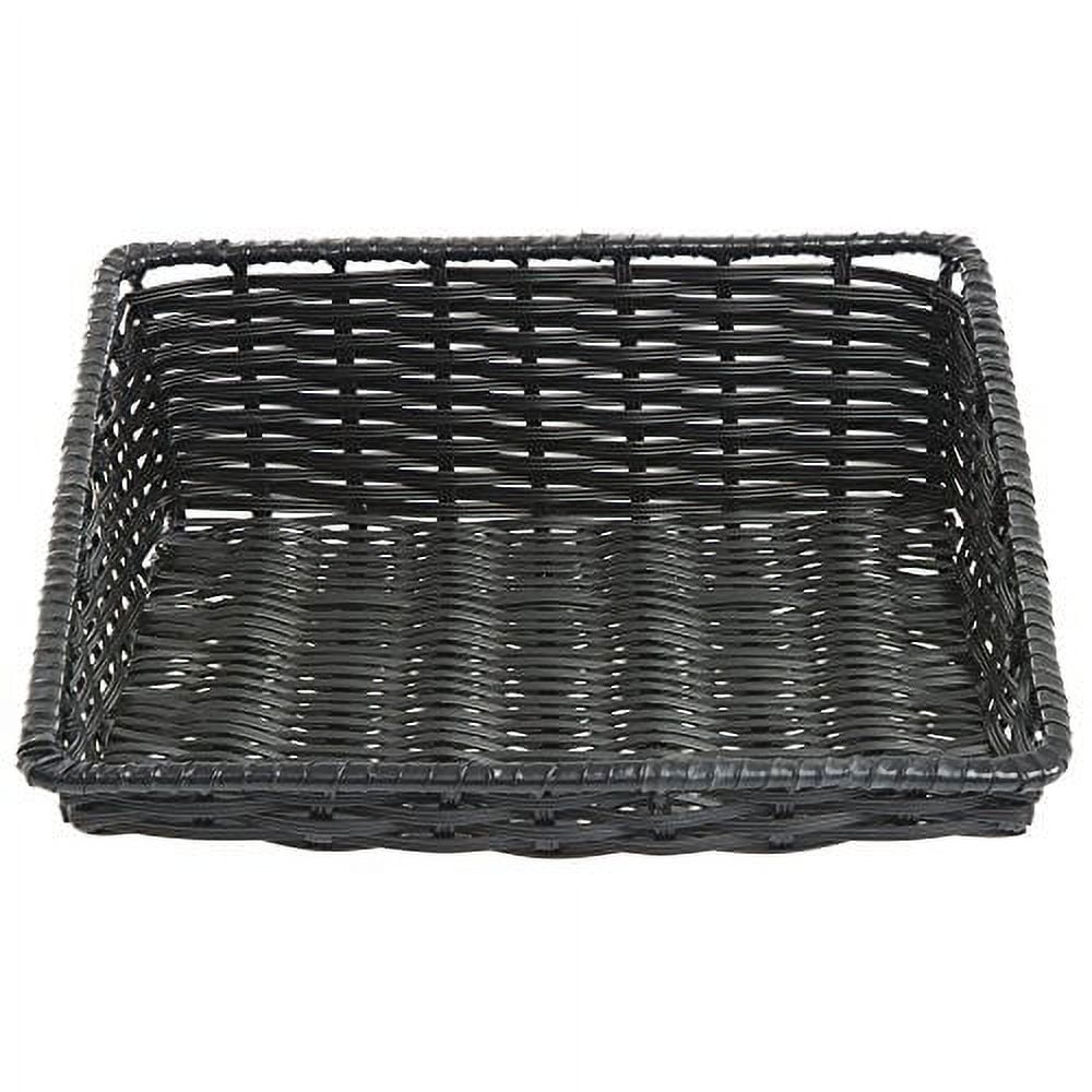 HUBERT® Black Produce Basket - 15 1/2"L x 16"D x 1 1/2" to 5"H