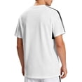 thumbnail image 5 of Men's Big and Tall Swim Shirt Short Sleeve UPF 50+ Sun Protection SPF UV Moisture Wicking Lightweight Quick Dry Rash Guard Size M-5XL White, 5 of 5