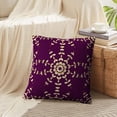 thumbnail image 4 of LALILO Throw Pillow Covers Golden Purple White And Brown Gold Cushion Cover 18" x 18", 2 Pack, 4 of 6