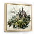 thumbnail image 2 of Designart "Enchanted Castle Sketch II" Castles Floater Framed Wall Art Prints, 2 of 5