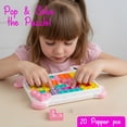 thumbnail image 2 of 2-in-1 LCD Writing Tablet for Kids 7 inch Drawing Board with Pop it Fidget Puzzle Back - Unicorn Doodle Board & Sensory Toy for Toddlers & Kids Ages 3-8 Travel Learning Gift, 2 of 6
