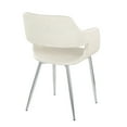 thumbnail image 4 of Margarite Chair, Upholstered Dining Chairs, Mid-Century Modern Dining Chair, Kitchen Chairs for Dining Table, Dining Chairs Set of 2 (Cream Faux Leather), 4 of 5