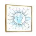 thumbnail image 3 of Designart 'Blue Crescent Moon With Stars and Moonstone Pendants' Bohemian & Eclectic Framed Canvas Wall Art Print, 3 of 5