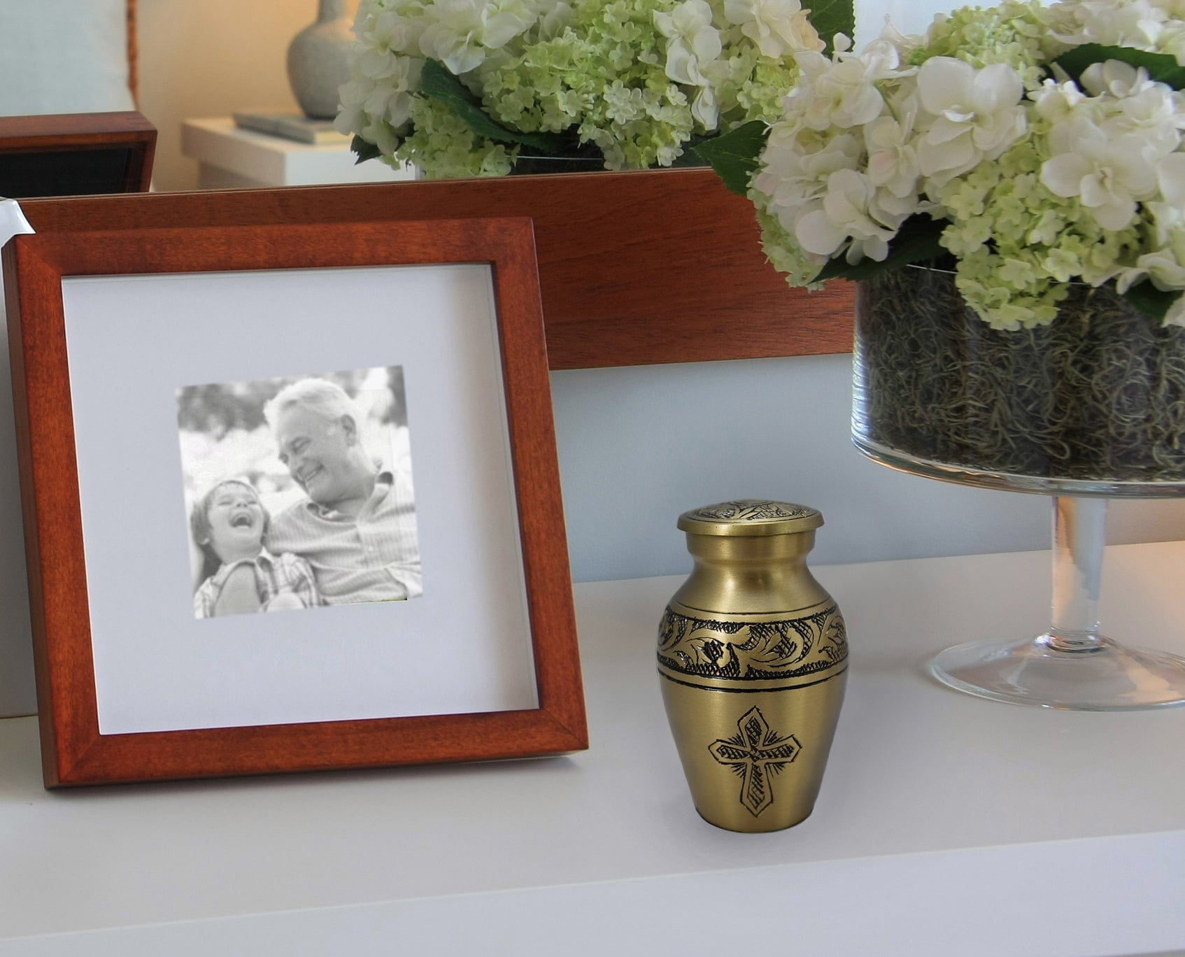 Gold Cross Urns for Cremation Ashes Large Urn XL or Small Keepsake Urns for Adult Cremation Ashes & Urns for Human Ashes for Home or Burial Cremation Urns