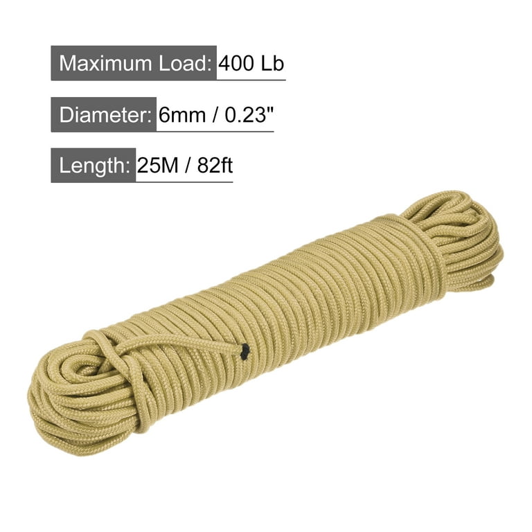 Single Braid Polypropylene Rope 1/4'' Inch 6mm Braiding Rope