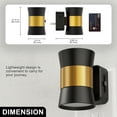 thumbnail image 3 of 2 Pack Black & Brass Mini Trumpet Night Light with Dimmer, 3 of 4