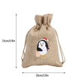 thumbnail image 6 of Vikakiooze 2022 Christmas Printed Linen Gift Bag Santa Backpack Candy Bag Apple Bag 1PC, 6 of 6