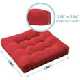 thumbnail image 5 of Floor Pillow 22x22 Inch, Large Square Meditation Pillows Seating for Adults, Tufted Corduroy Floor Cushion for Living Room Tatami, Red, 5 of 7