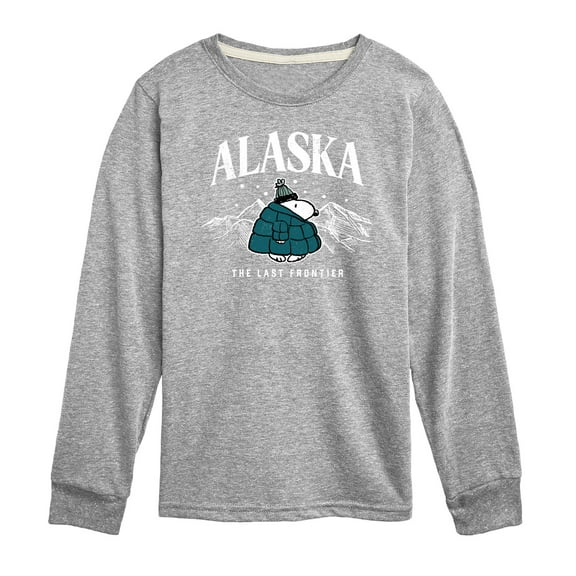 Peanuts - Snoopy - Puffer - Alaska Last Frontier - Toddler And Youth Long Sleeve Graphic T-Shirt