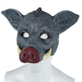 thumbnail image 4 of Máscara de jabalí de Halloween Juego de roles Novedad Accesorios creativos Cubierta de cara de animal Máscara de cabeza para bares Actuación en escena Gris, 4 of 8