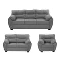 thumbnail image 1 of Sala 3-2-1 Dicasa Monza (Sofá, Love Seat y Sillón) Gris para Sala, 1 of 13