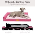 thumbnail image 5 of Exclusivo Mezcla L-Shaped Pet Couch Bed with Removable and Washable Cover, Orthopedic Dog Bed for Large Dogs with Non-Slip Bottom, 42"×28", Pink, 5 of 10