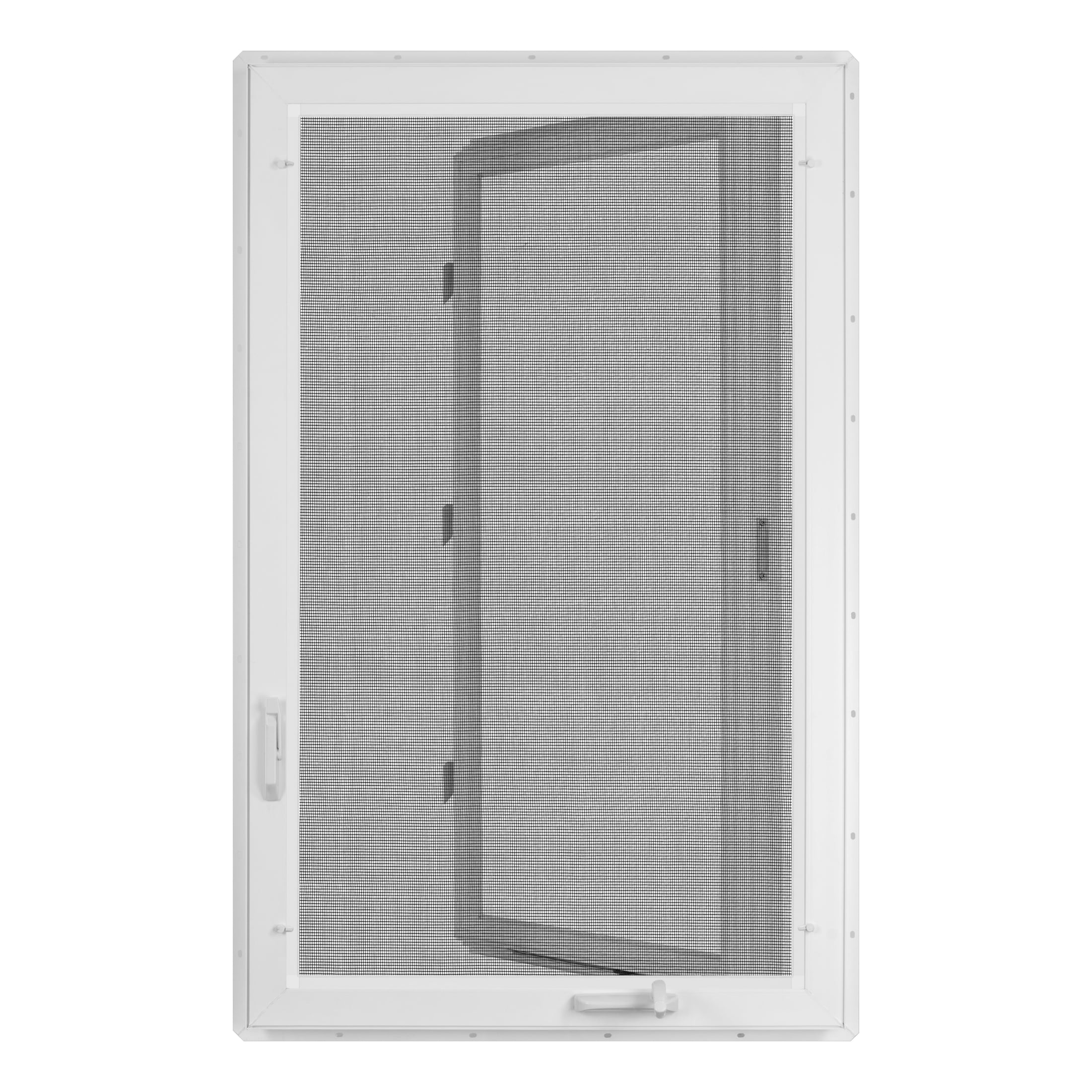 28 in. x 48 in. White Vinyl Double-Pane Insulated Right-Hand Casement Window with Screen