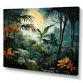 thumbnail image 2 of Designart "Moonlit Fantasy Among Jungle Plants" Plants Wall Art Living Room, 2 of 7