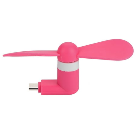 

Portable Hand Micro USB Small Fan Ultra quiet USB Fan For Android OTG Smartphones (Rose Red)