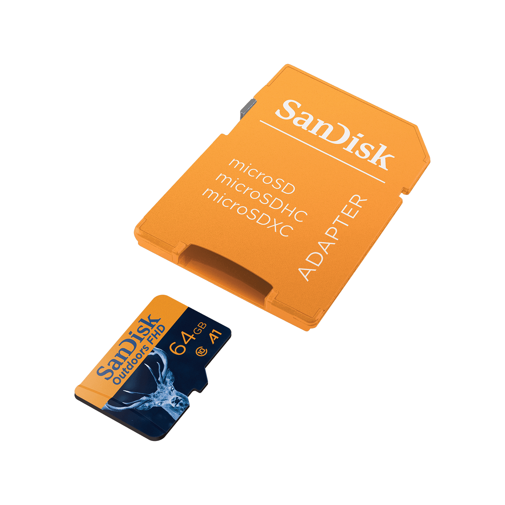 SanDisk 64GB Outdoors FHD microSDXC UHS-I Memory Card with SD Adapter (Up to 150 MB/s), 2-Pack - SDSQXAH-064G-GN6VT