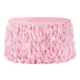 thumbnail image 1 of 1 Pc, Curly Willow 17Ft Table Skirt - Pink For Weddings, Quinceaneras, Birthday Celebrations, 1 of 1