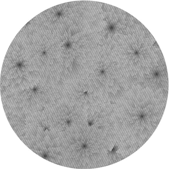 Ahgly Company Indoor Round Patterned Gray Cloud Gray Area Rugs, 3' Round