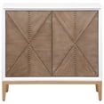 thumbnail image 3 of Coaster Gretchen 2-Door Wood Fluted Parquet Cabinet in White and Brown, 3 of 14