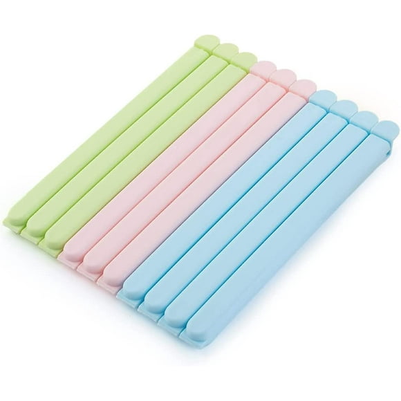 Food Bag Clip, 20cm Extra Large Plastic Closure Sealing Clips for Storage and Storage of Treats Candy Chocolate Nuts Foods (10 Pieces)