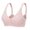 Pink, variant on Front Open Bras For Women Adjustable Strap Button Without Steel Ring Lace Printed Middle And Elderly Bra Oversized Soft Cotton Design Style Front Buckle Bra
