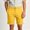 Yellow, variant on Eltusu Men's Casual Shorts, Elastic Waistband Knee Length Rolled Hem Work Shorts with Pockets Black Size L