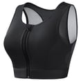 thumbnail image 4 of Sakmal Padded Sports Bras for Women Racerback Front Closure High Impact Back Smoothing Gym Black Solid Ladies Sports Bras L, 4 of 4