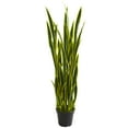 thumbnail image 4 of Nearly Natural 5' Plastic Sansevieria Artificial Plant, Green, 4 of 4